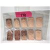 Image 1 : Ten 1 Oz. .999 Fine Copper "Indian Head" Bars
