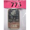 Image 1 : 1 Oz. .999 Fine Silver Republic Metals Bullion Bar