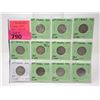 Image 1 : 11 Canadian .800 Silver Quarters - 1950 - 1960
