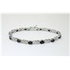 Image 1 : 7.8 CTW Sapphire & Diamond Tennis Bracelet