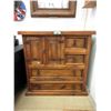 Image 1 : Rustic Wood Dresser with Copper Pulls