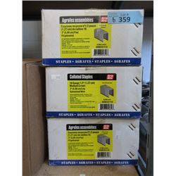 3 Cases of 16 Gauge 1/2  Collated Staples