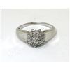 Image 1 : 10KT White Gold Diamond Floral Dinner Ring