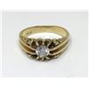 Image 1 : Estate - 10KT Gold Vintage Solitaire Ring - Size 9