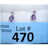 Image 1 : New 1.25 Carat Amethyst Sterling Silver Earrings