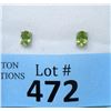 Image 1 : New 1 Carat Peridot and Sterling Silver Earrings