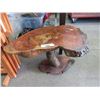 Image 1 : Small Burl Wood End Table - 16" x 23" x 16" Tall