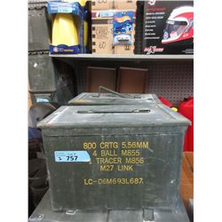 2 Metal Ammo Boxes - Each is 7" x 9" x 12"