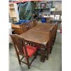 Image 1 : Large Rustic Wood Dining Table with 8 Chairs