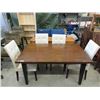 Image 1 : Wood Dining Table with 4 Chairs