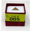 Image 2 : Estate - 10 KT Yellow Gold Orange Garnet Ring
