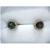 Image 1 : New Mystic Topaz & Diamond Stud Earrings