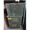 Image 1 : 3 Metal Ammo Boxes - Each is 7" x 9" x 12"