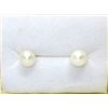 Image 1 : New 10 KT Yellow Gold Freshwater Pearl Earrings