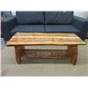 Image 1 : Hand Crafted Lived Edge Pine Coffee Table / Bench