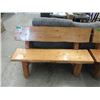 Image 1 : Handcrafted Live Edge Pine Garden Bench