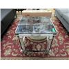 Image 1 : New Metal End Table with Marble Look Top
