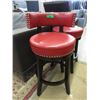 Image 1 : New 24" Red Swivel Stool - Leather Look