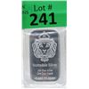 Image 1 : 1 Oz Scottsdale Lion .999 Silver Bar