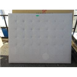 New Queen Size Beige Fabric Upholstered Headboard