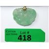 Image 2 : Large Carved Jade Pendant with 18KT Gold Bale