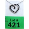 Image 1 : New Blue Diamond Heart Necklace