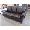 Image 1 : New Brown Leather Sofa - Scratches on the leather
