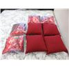 Image 1 : 8 Assorted Red Throw Cushions - 4 are Shimmer