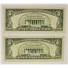 Image 2 : TWO 1981 $5.00 FEDERAL RESERVE NOTES