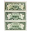 Image 2 : (3) 1950-B $5.00 FEDERAL RESERVE STAR NOTES