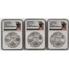 Image 1 : THREE PCS. 2016 AMERICAN SILVER EAGLES