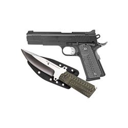 DE 1911 45ACP 5" BLK FS W/KNIFE