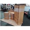 Image 2 : Pine Bedroom Suite, 2 Night Stands, Dresser, Headboard, Footboard W/Rails & Box Spring