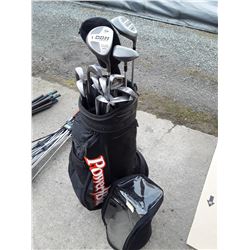 Full Set of Golf Clubs In Bag With Footjoy Golf Shoes
