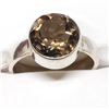 Image 3 : Silver Smokey Quartz (5.1Gm) Ring (~Size 8), Suggested Retail Value $60