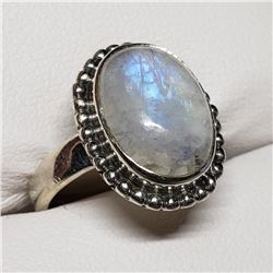 Silver Moonstone (5.5Gm) Ring (~Size 7), Suggested Retail Value $60