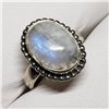 Image 3 : Silver Moonstone (5.5Gm) Ring (~Size 7), Suggested Retail Value $60