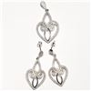Image 2 : Silver Cubic Zirconia (7.45Gm) Set Of Pendant And Earring, Suggested Retail Value $160