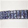 Image 3 : Silver 186 Natural Tanzanite(10.9ct) (25.64Gm) Bracelet (~length 7.5"cm), Appraised Retail $2896