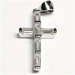 Silver Cubic Zirconia Pendant, Suggested Retail Value $60