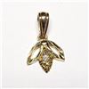 Image 2 : 18K Yellow Gold Rose Gold/Yellow Gold Combination Diamond(0.015ct) (0.78Gm) Pendant, Made in Canada,