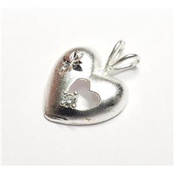 Silver Cubic Zirconia Pendant, Suggested Retail Value $40