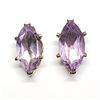 Image 1 : 14Kt Yellow Gold Fill Amethyst(1.2ct) Stud Earrings E , Made in Canada, Suggested Retail Value $80