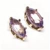 Image 2 : 14Kt Yellow Gold Fill Amethyst(1.2ct) Stud Earrings E , Made in Canada, Suggested Retail Value $80