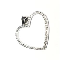 Silver Cubic Zirconia Pendant, Suggested Retail Value $80