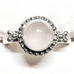Silver Moonstone (4.5Gm) Ring (~Size 9), Suggested Retail Value $60