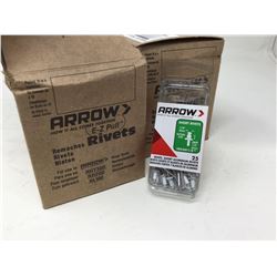 Lot of Arrow White, Short Aluminum Rivets (10 x 25 x 2)