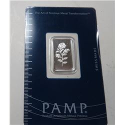 2.5  Gram Pamp Suisse Silver Bar on Assay Card