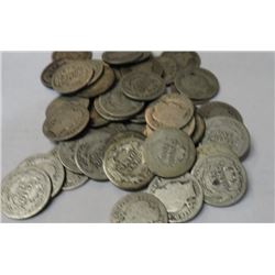 50 pcs. Barber Dimes - Random Dates