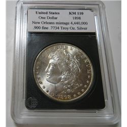 1898 P High Grade Morgan in Slab